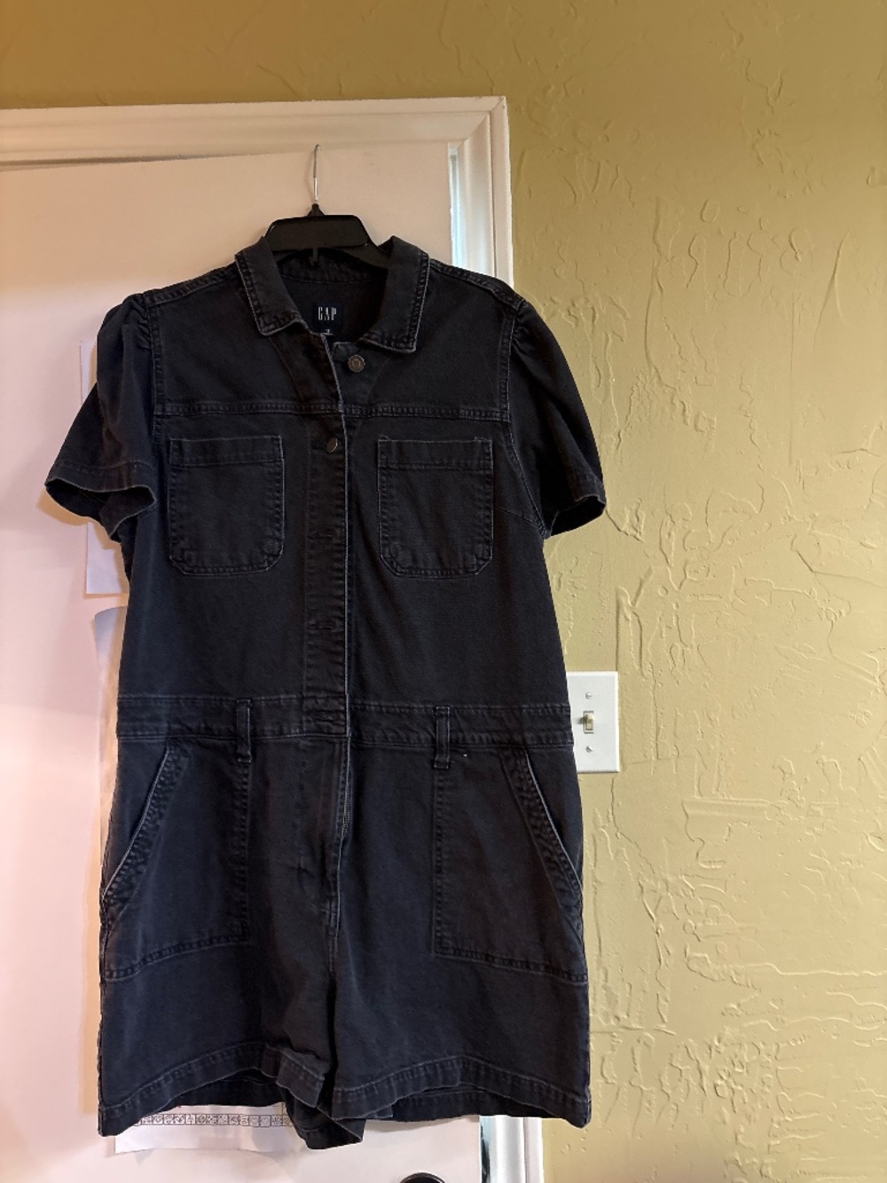 GAP black denim romper